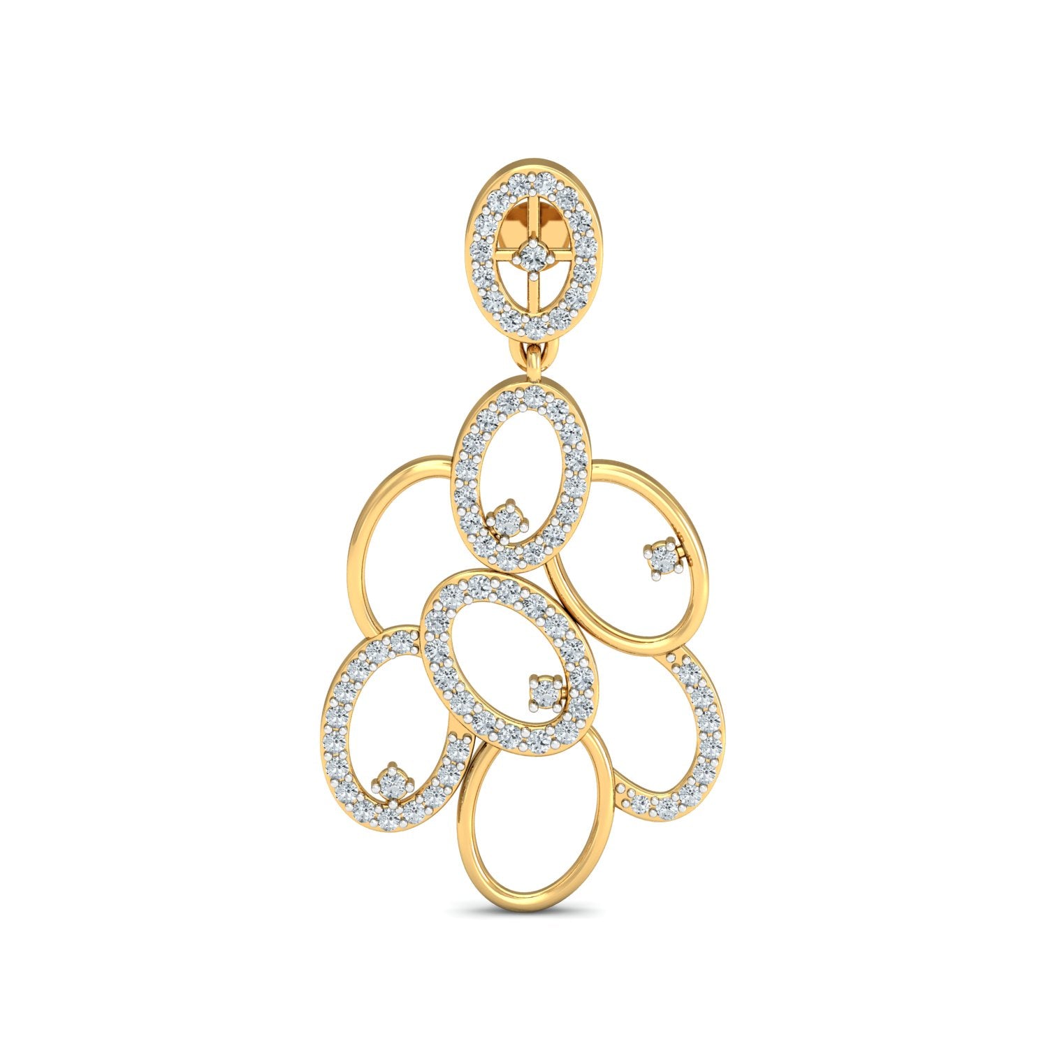 Nidal Jewels | Abstract Oval Diamond Cascade Earrings